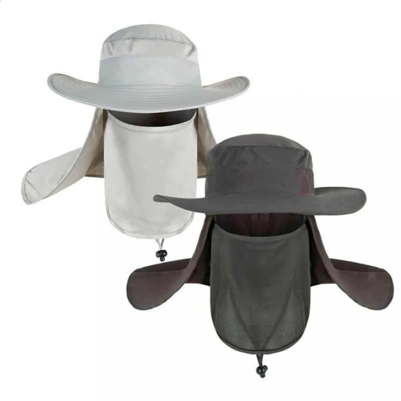 

Outdoor Unisex Large Round Brim Sun Block Quick Drying Fishing Hats Summer Sun Cap For Travel Mountain Climbing Bucket Hat