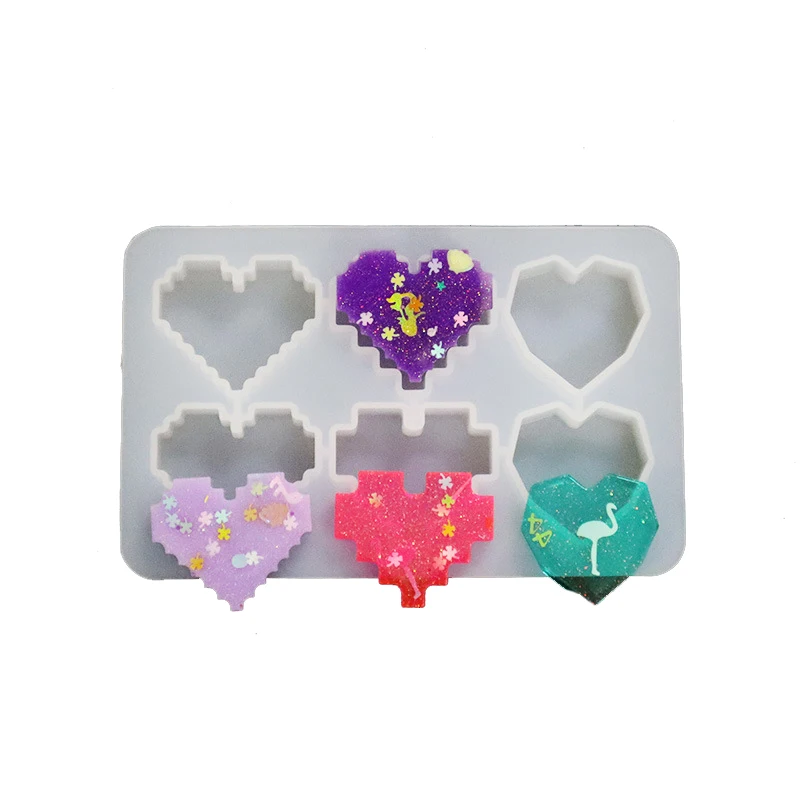 

Pixel Love Wedding Chocolate Molds Heart Shape Silicone Cookie Candy Baking Cupcake Decorations Kitchen Cake Sugar Jelly Make