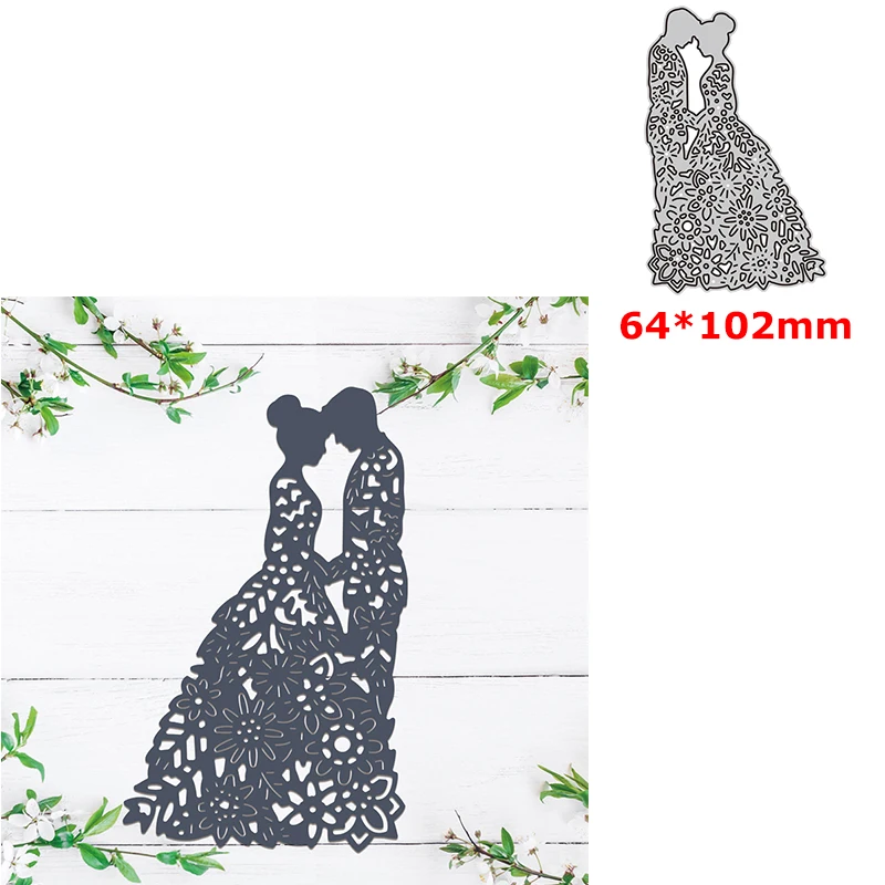 

Набор металлических вырубных штампов Pretty Newlyweds, «сделай сам», скрапбукинг, ремесло, форма, лезвие, перфоратор, трафареты, форма для вырезания...