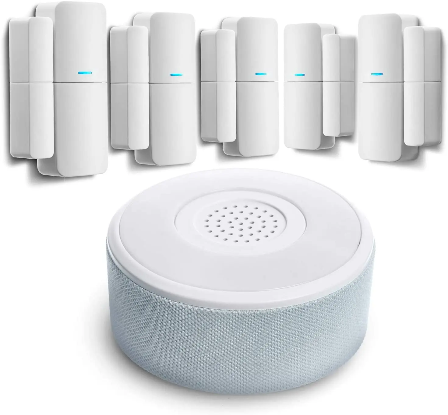 

HMTX Smart Wireless Door, Window Sensor and Security Siren Alarm Kit - DIY APP Controlled Security Kit with No Subscription Need