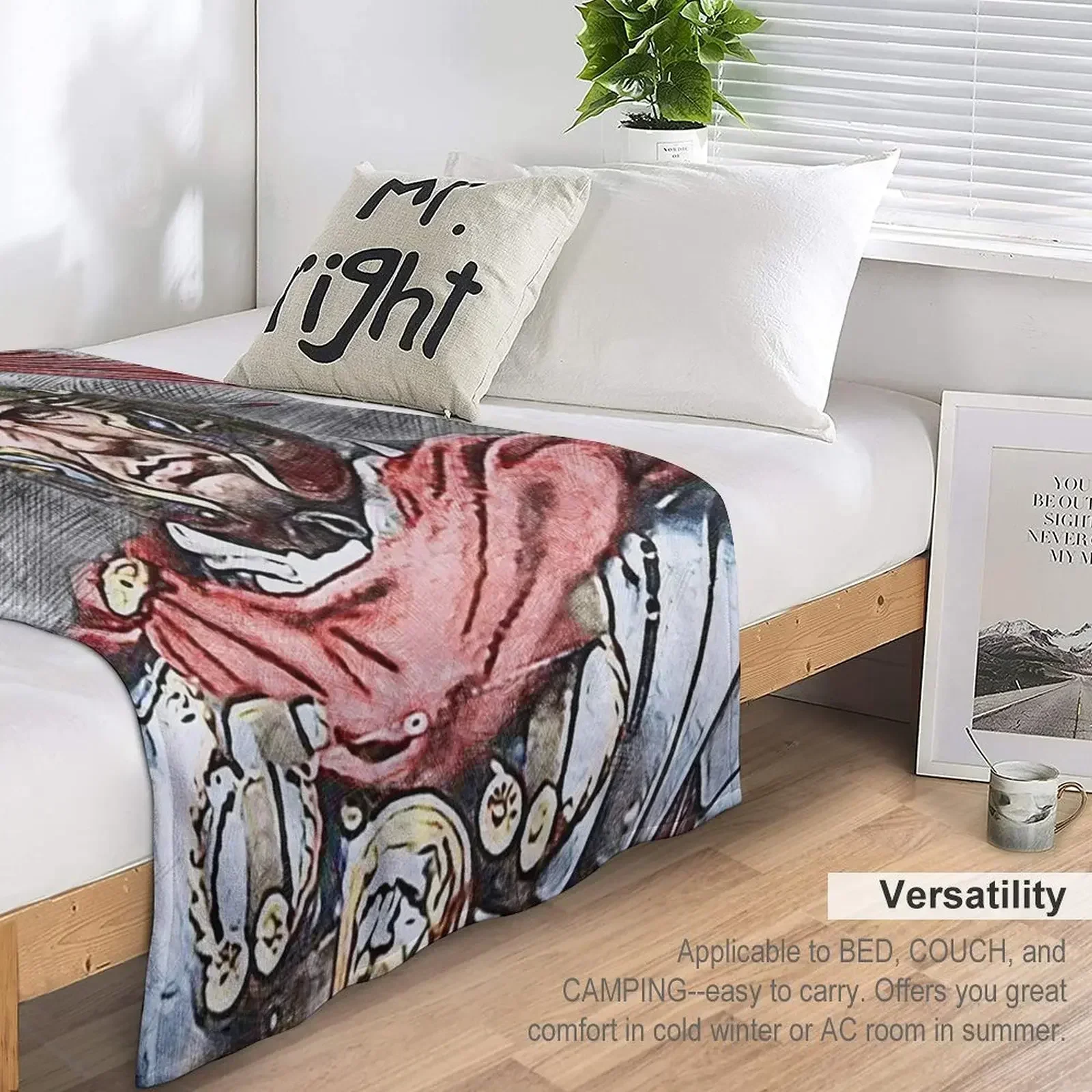 Портрет римского легионаря винтажное тяжелое самое мягкое одеяло для дивана