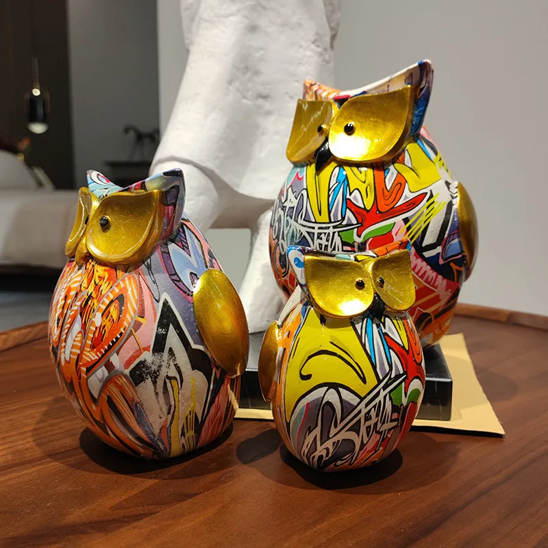 

Modern Minimalist Owl Resin Ornaments, Colorful Resin Crafts, Home, Living Room, Porch, Wine Cabinet Decorations, Party Gifts