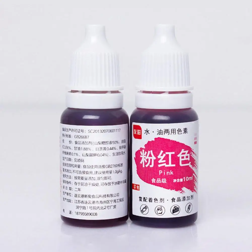 

Convenient Portable 10ml Macaron Fondant Food Coloring for Dessert Shop
