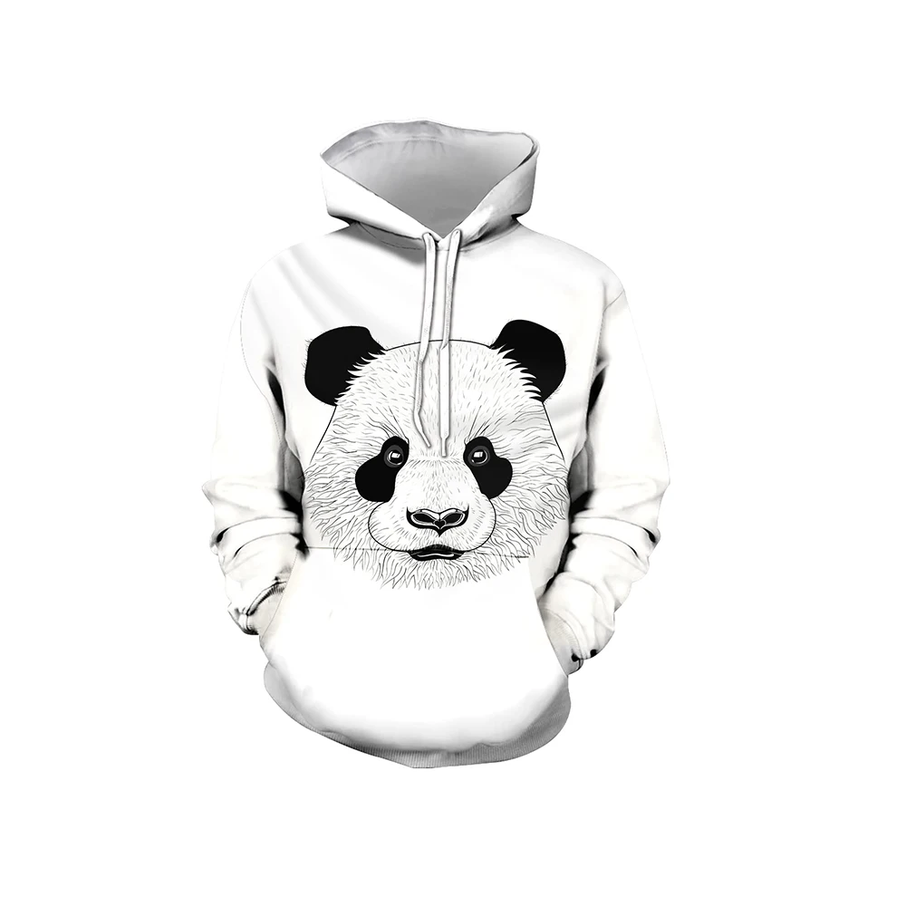 

Winter Warm Streetwear Fashion Autumn Outwear Women's And Men's Animal Print Hooded Sweatshirt Hoodies Casual Loose Fleece Coats