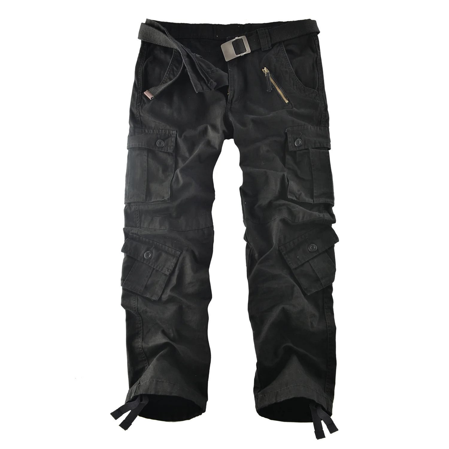 

Черные брюки-карго