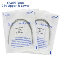 100pcs10packs niti archwire dental orthodontics arch wire round shape super elastic 014 upper lower ovoid form
