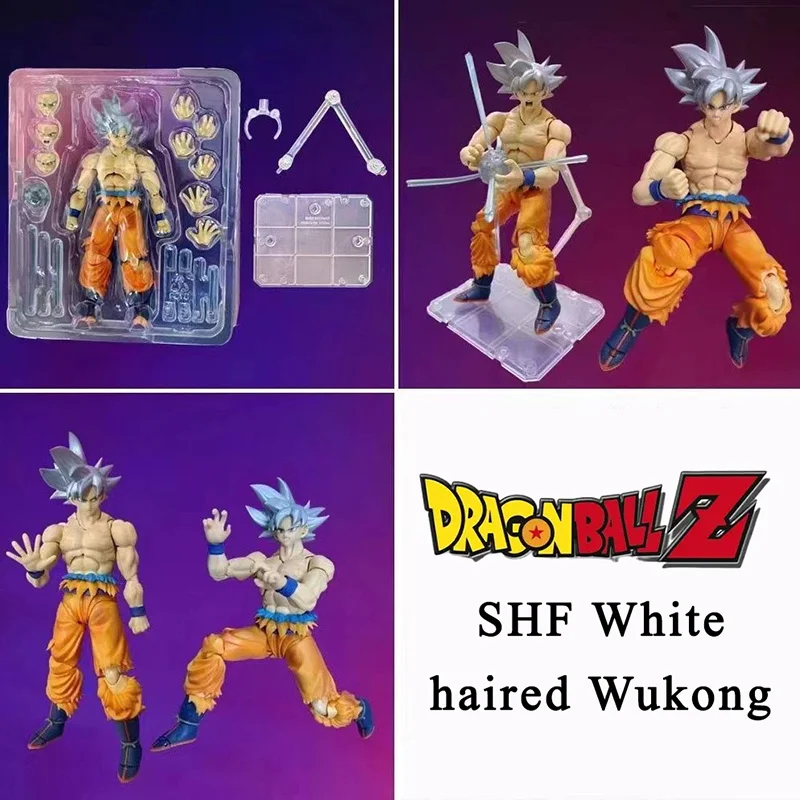 

160mm Shf Dragon Ball Z Son Goku With Sliver Hair Articulated Action Figure Collectible Toys Gifts For Children