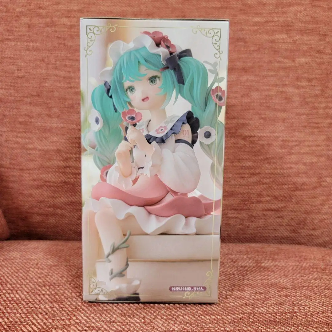 Фото В наличии FuRyu Hatsune Miku Noodle Stopper Flower Fairy Series -Anemone Ver. 14 см аниме-фигурки из ПВХ, коллекция моделей игрушек №3