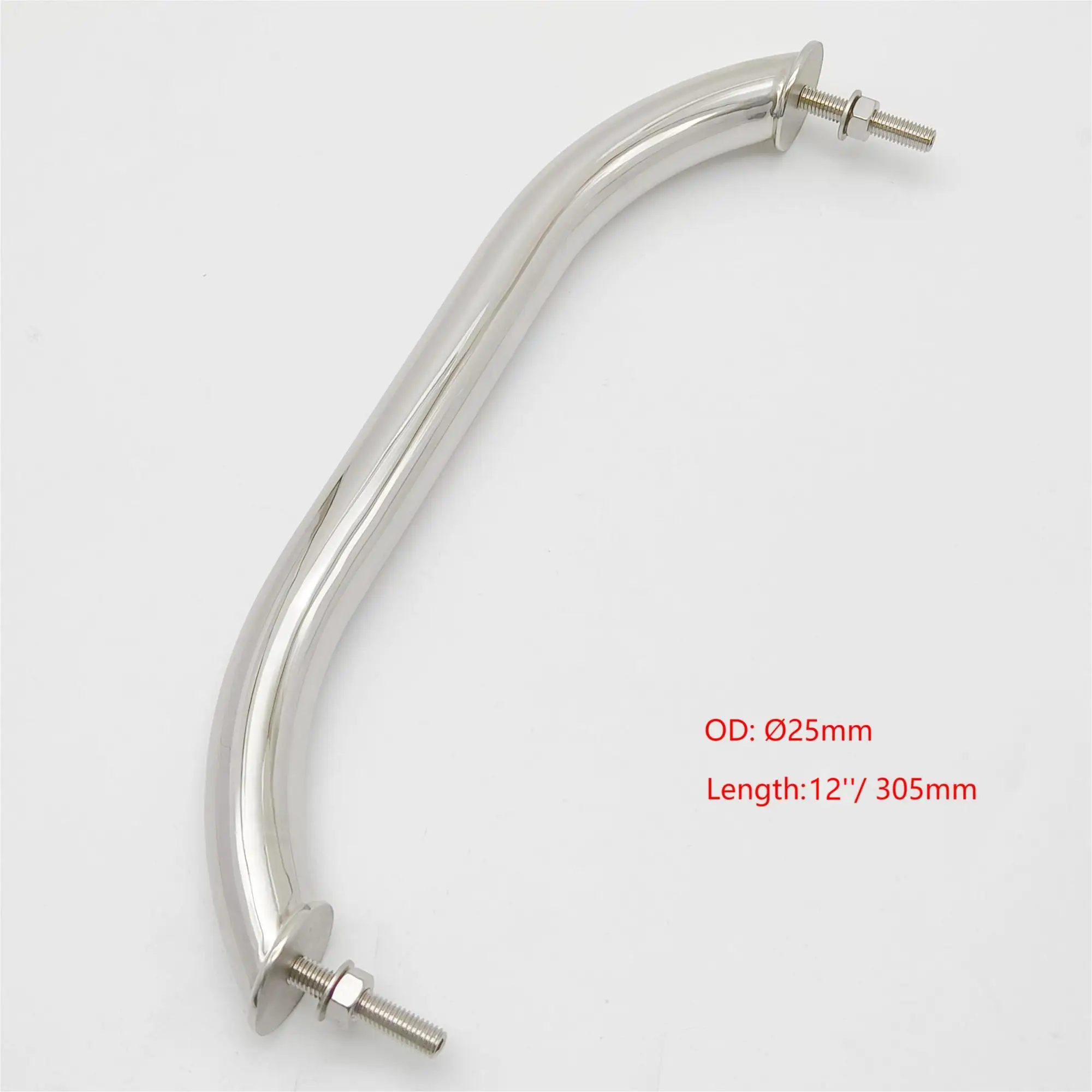 

305mm (12 Inch) Door Handle 316 Stainless Steel Grab Rail Handle Boat Mirror Polished
