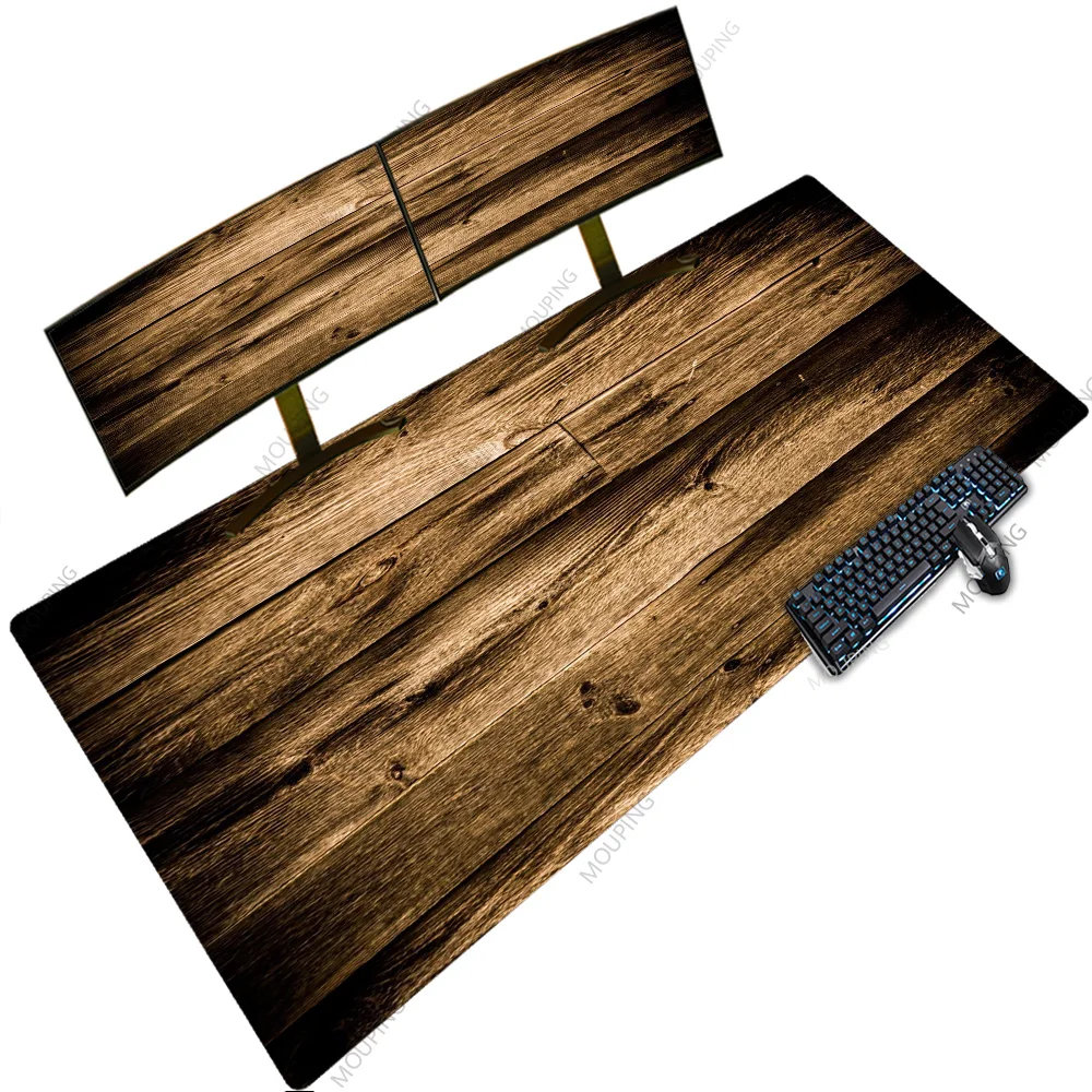 

Wooden Black Retro Minimalist Luminous Carpet 1200X600 1000X500 Ultra Large Pad XxxxL RGB Backlit Special Design Laptops Playmat