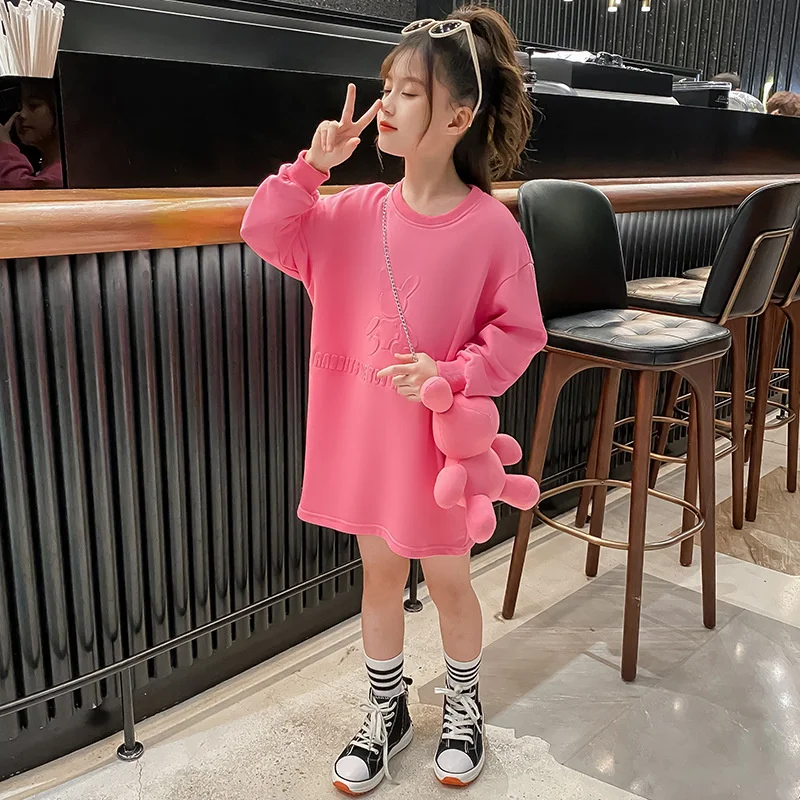 Толстовки для девочек свитшоты куртка 2022 с кроликом весна-осень утепленное