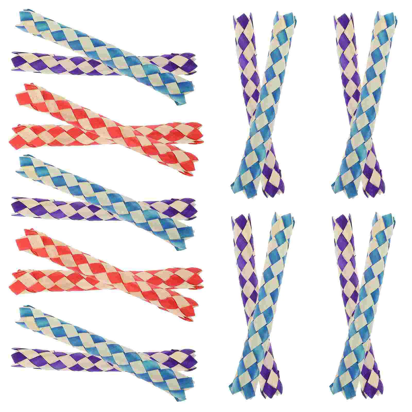 

24 Pcs Bamboo Finger Trap Toy The Gift Parrot Toys Birds Foraging Chopper Chew Chewing Playthhing DIY