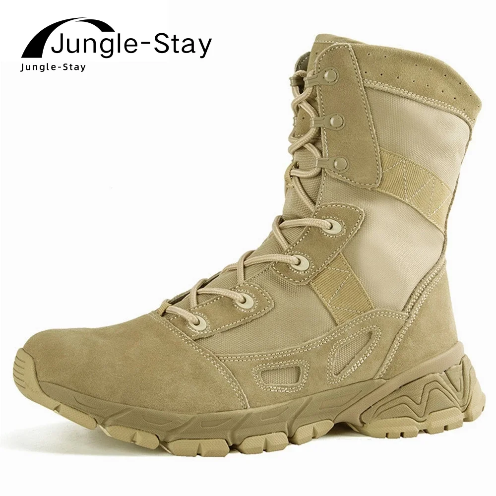 Professional Military Boots Ultralight Men's Desert Tactical Boots High-Top Outdoor Combat Commuter Mountaineering Hiking Shoesc