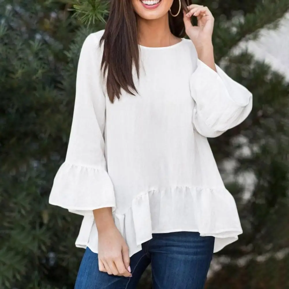 

Cool Chic Loose Fit Women Blouse Plus Size Shirt Top Pullover for Office