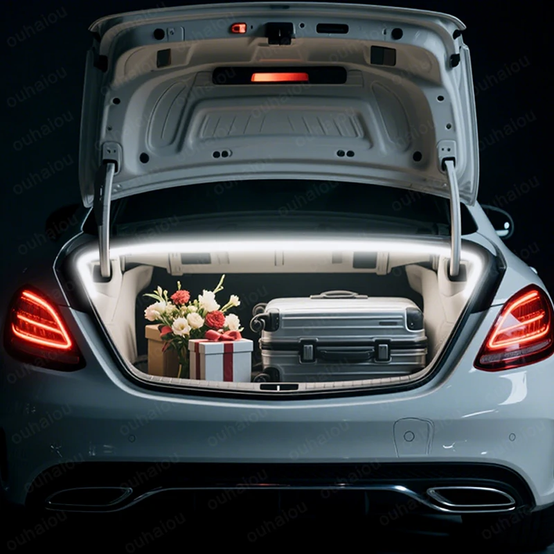 

Для 2011-2025 Mercedes-Benz C Class модификационный светильник багажника Атмосферные фонари Белый теплый белый Задний багажник Светодиодная панель