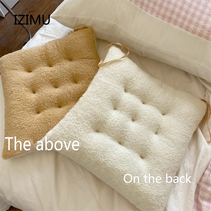 

40X40cm Cookie Shaped Plush Seat Cushions Office Mat Soft Butt Meditation Floor Pads Tatami Mats Bedroom Cute Backrest Pillow