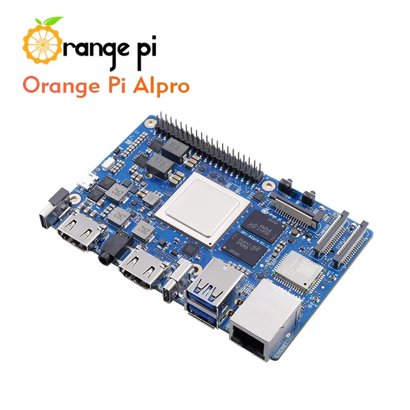 Плата разработки Orange Pi AIPro 8 ГБ ОЗУ + вентилятор источник питания процессор Ascend AI