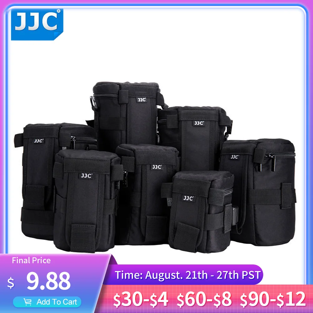 JJC Camera Lens Case Holder Storage Pouch Waterproof Bag for