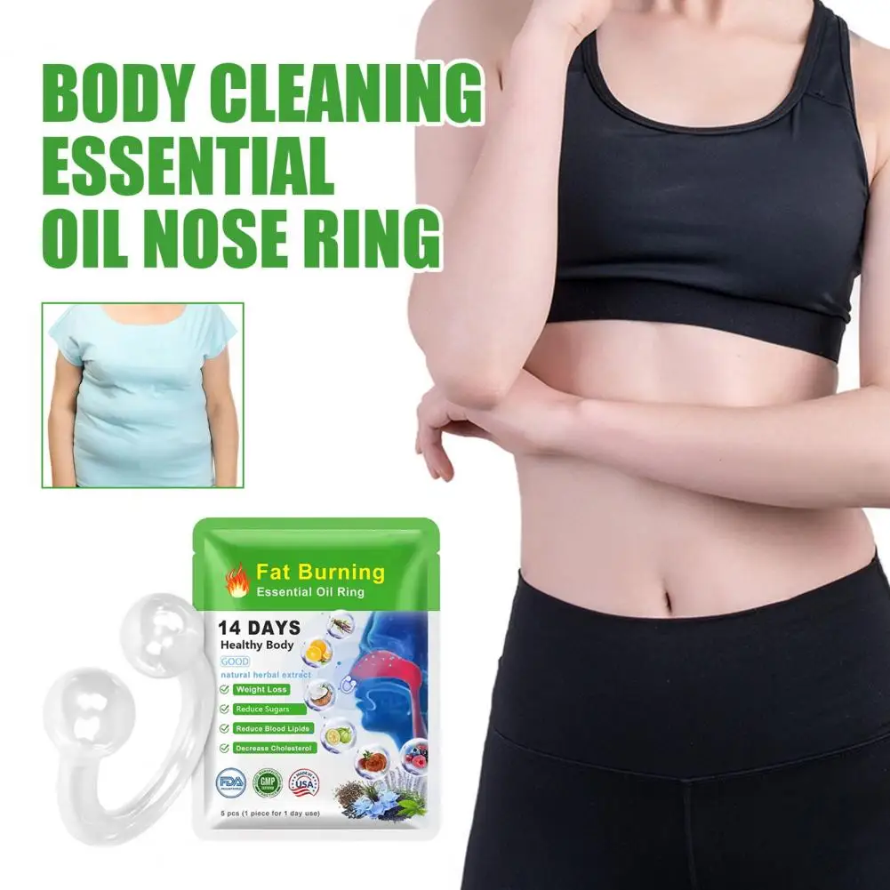 

5Pcs Essential Oil Nose Ring Firming Skin Aromatherapy Nose Ring Body Shaping Mild Essential Oil Diffuser Essential Oil Ring