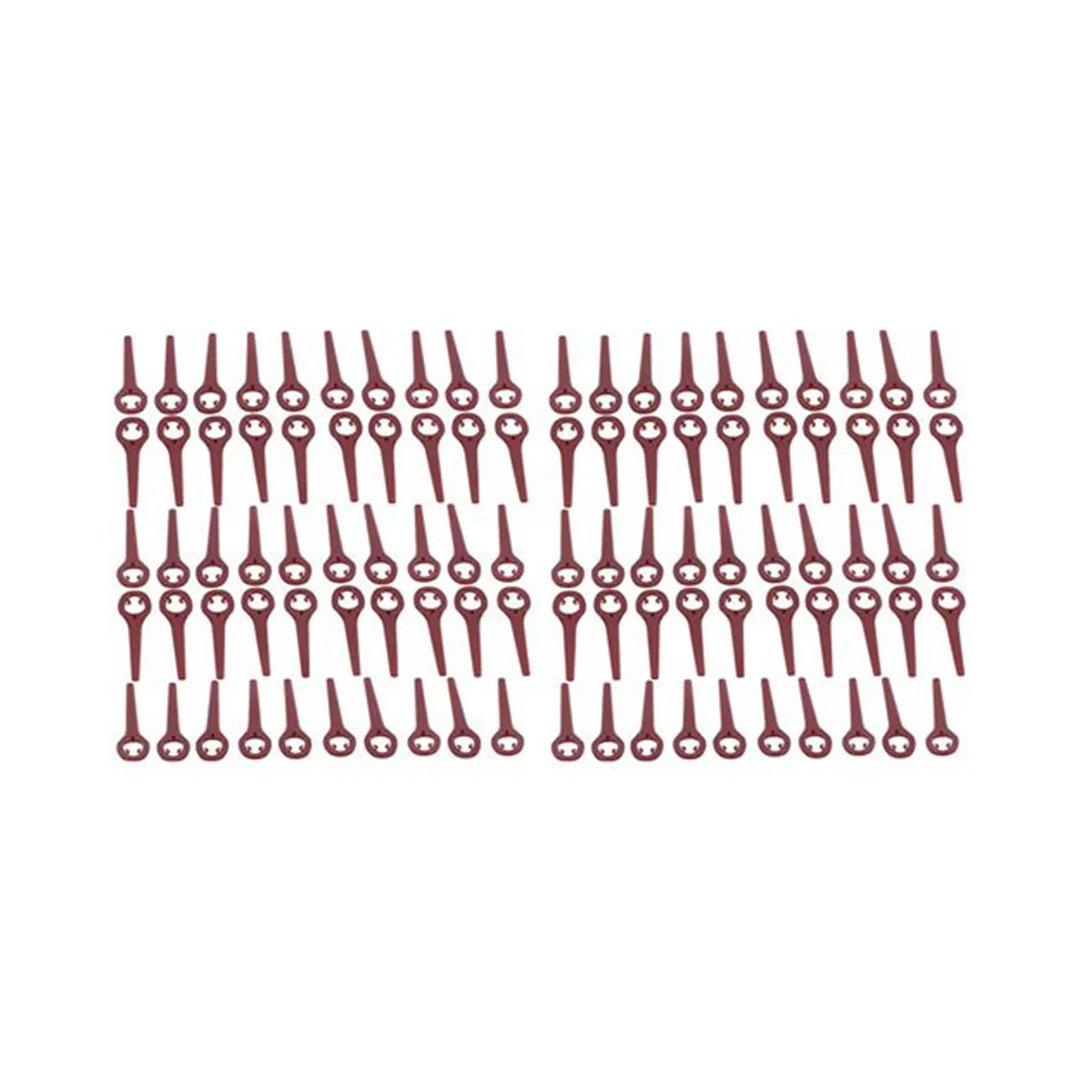 

100 Pack Lawn Mower Blades Lawn Mower Plastic Blades Cutting Blades for Gardening Replacement Knives