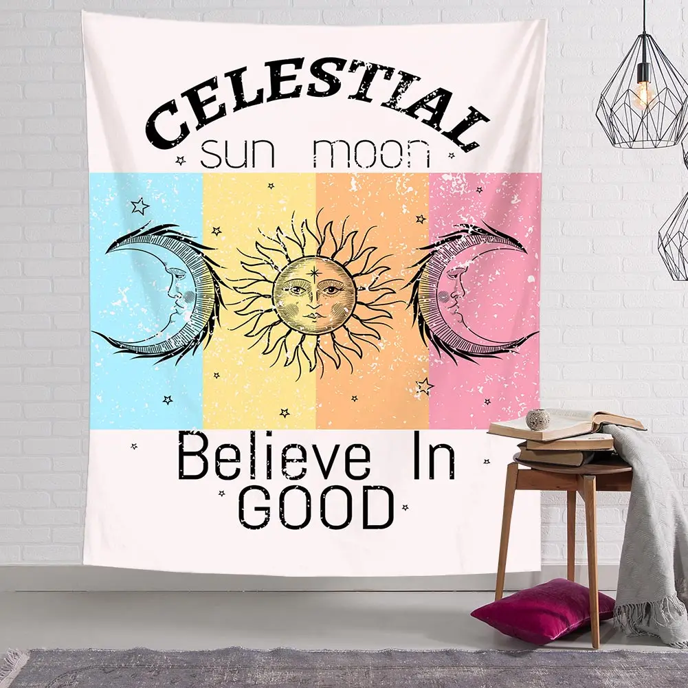 

Sun Flower Tapestry Sunflower Wall Hanging Home Decoration Floral Tapestry Wall Carpets Dorm Decor Sun Moon Carpet Picnic Mat