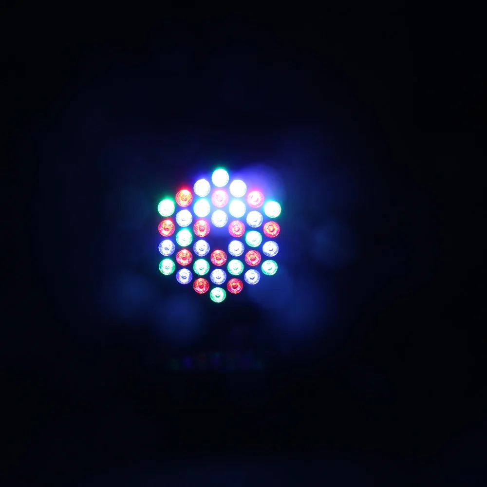 Фото Светодиодные прожекторы RGB DMX512 36 LED Par с металлическим корпусом, звуковой активацией, дистанционным управлением, профессиональные световые приборы для дискотек, баров, вечеринок и сцены. №3