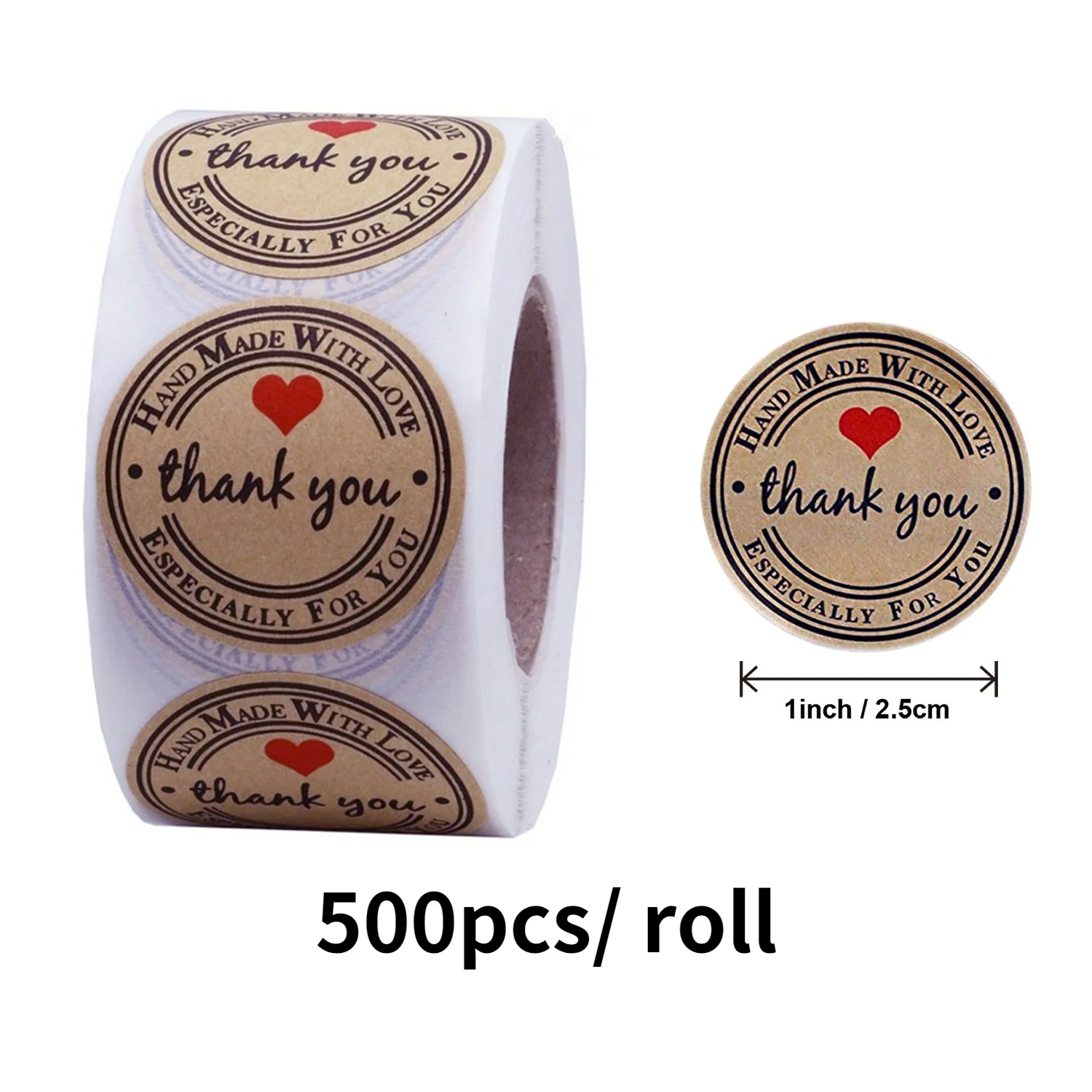 

500 шт./рулон, 1 дюйм/2,5 см