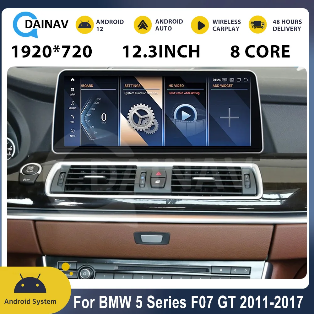 

Автомобильный мультимедийный плеер Qualcomm Android 12 для BMW 5 серии GT F07 2011- 2017 Carplay, радио, GPS-навигация, стерео CIC NBT