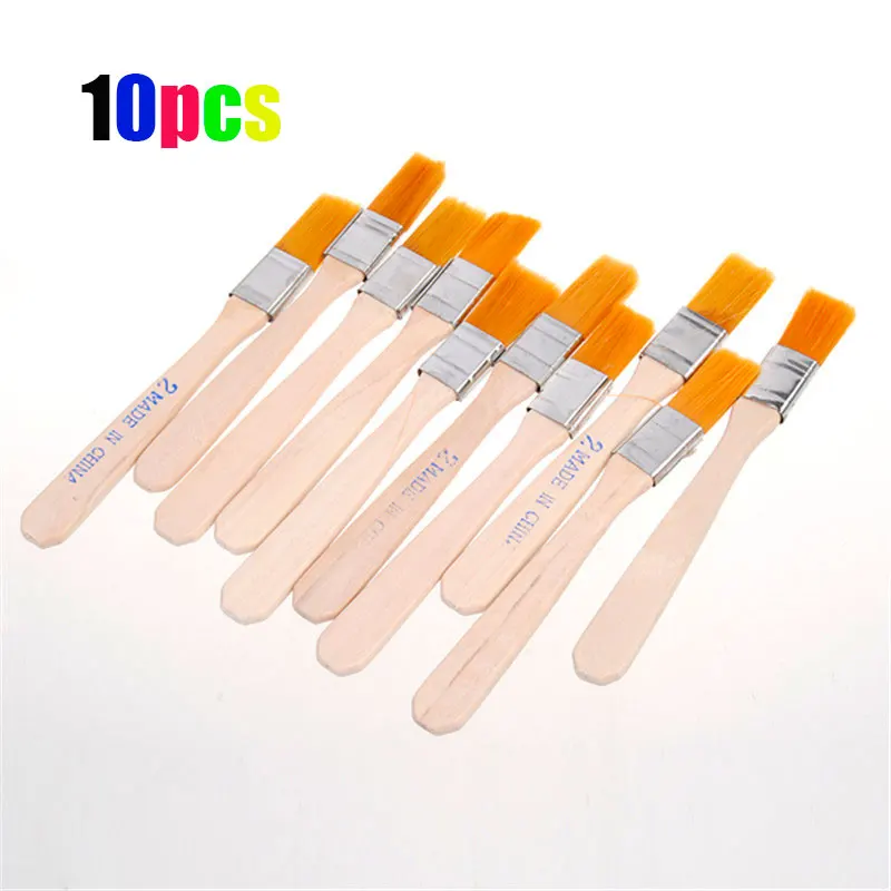 

10pcs BGA Solder Flux Paste Brush Wooden Handle Brush Welding Cleaning Brush Tool For Computer PC Phone Motherboard IC