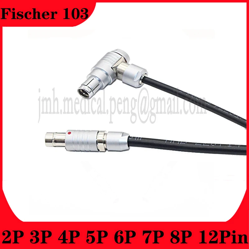 Совместимый Fischer 103 1F 2 3 4 5 6 7 8-контактный водонепроницаемый IP68 изгиб 90 градусов