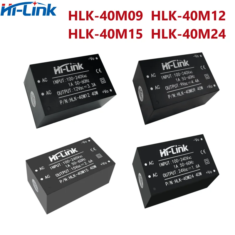 

Импульсный источник питания bibikoo HLK-40M12 40M09 40M15 40M24 100-240Vac до 12V 40W