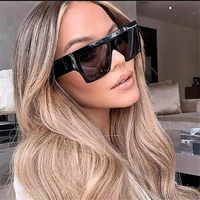 fashion oversized square sunglasses women vintage brand designer champagne leopard eyewear men shades uv400 sun glasses 2021