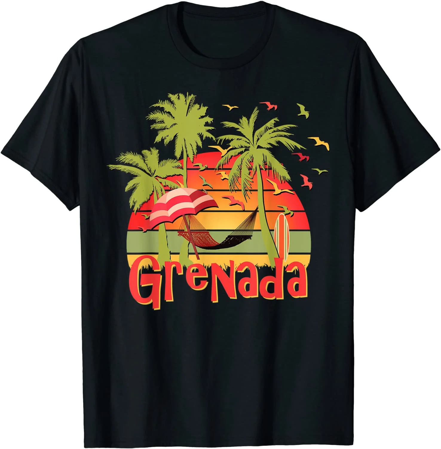 

Grenada Tropical Beach Hammock Sunset T-Shirt
