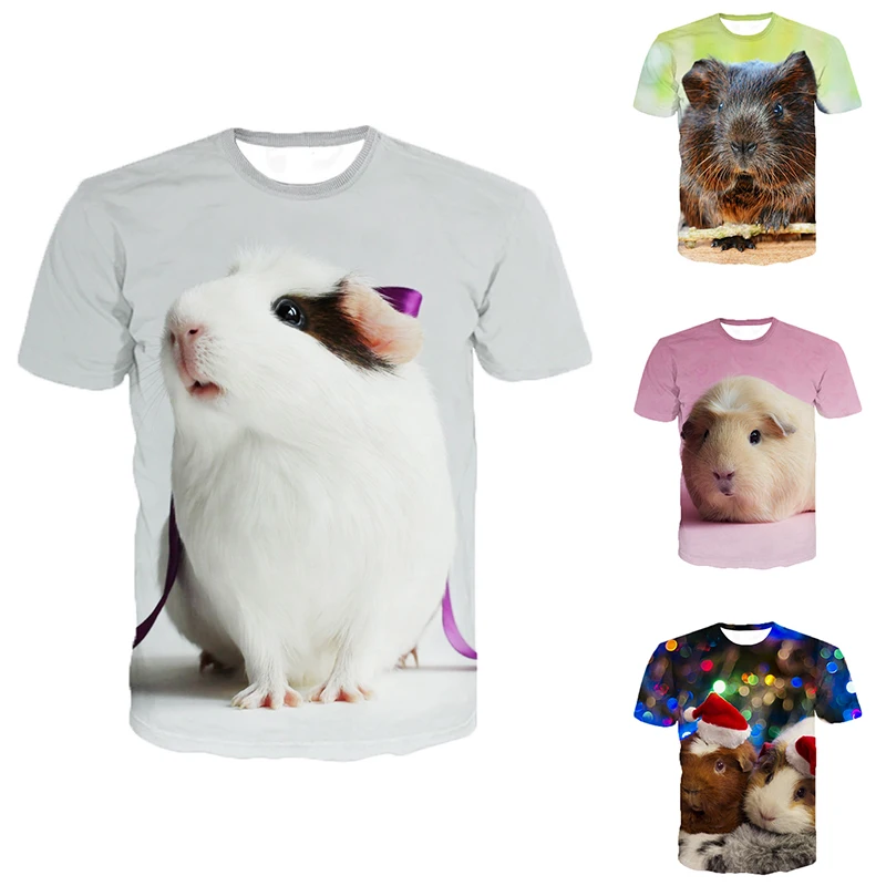 

Animal Guinea Pig T-shirt Cute Guinea Pig T-shirt Fun Print T-shirt