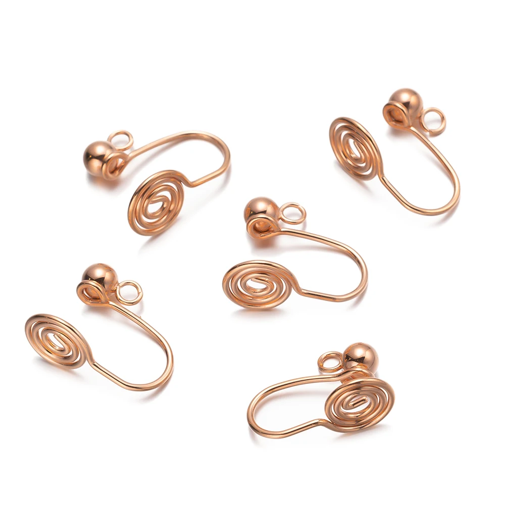 10 шт. зажимы для ушей из нержавеющей стали спиральная катушка от комаров основа