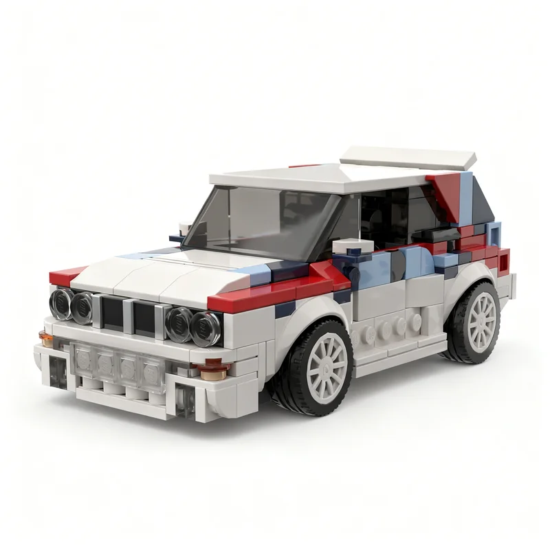 Фото 404 детали MOC City Champions Lanciased Delta HF Integrale Rally: Конструктор-модель, игрушка для сборки, рождественский подарок, подарок на день рождения, DIY №1