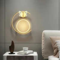 modern design wall lamp miroir minimalist luxury bedside table bedroom aesthetic wall light lampara indoor lighting jw0114