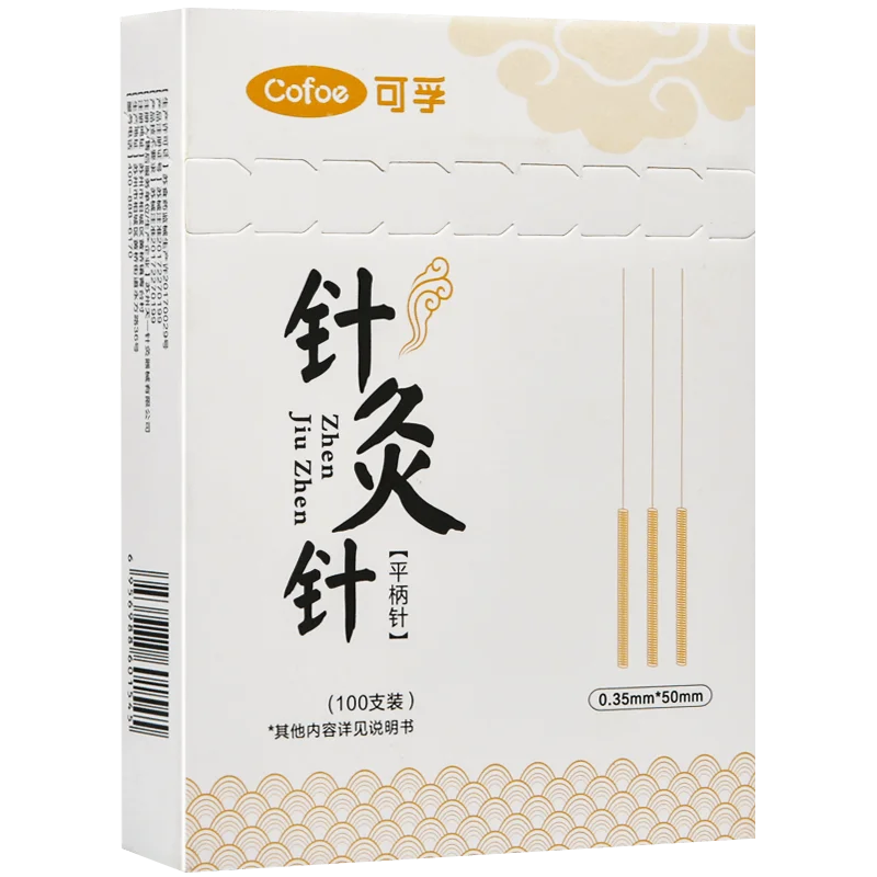 

100 иглы для иглоукалывания с плоской иглой, одноразовые китайские иглы для акупунктуры, косметический массаж