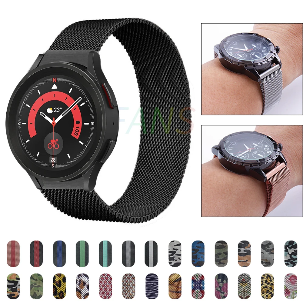 

Magnetic Loop For Samsung Galaxy watch 5/5 pro/4/classic/3/Active 2 strap 46mm/42mm bracelet Huawei GT/2/2e 20mm 22 watch band