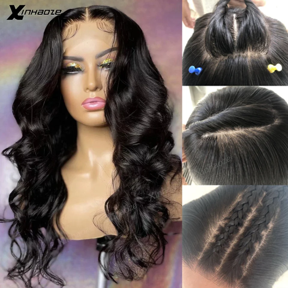 

Loose Wave 5x5 PU Silk Base Scalp Top Lace Front Wig Pre Plucked Remy Brazilian 13x4 Lace Frontal Wigs Glueless For Black Women
