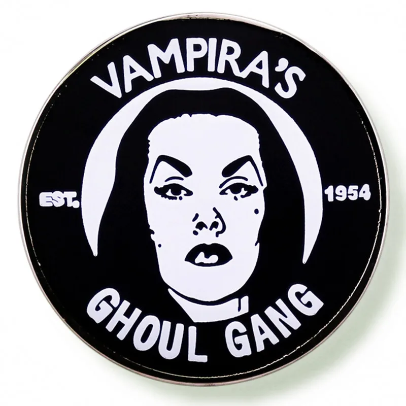 

Vampira Ghoul Gang Pin Enamel Brooch Alloy Metal Badges Lapel Pins Brooches for Backpacks Jewelry Accessories