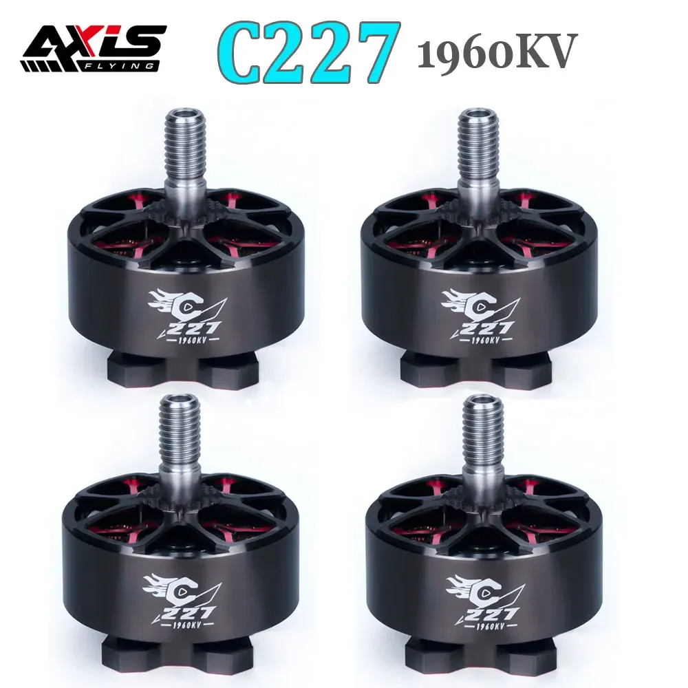 Бесщеточный двигатель Axisflying C227 1960KV для 12N14P 6-8S Lipo вал 5 мм Manta PRO FPV Drone 5-дюймовые