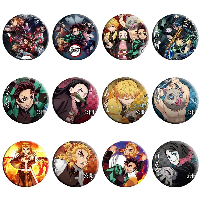 Значок бесконечный поезд с лезвием рассекающего демонов новая брошь для одежды