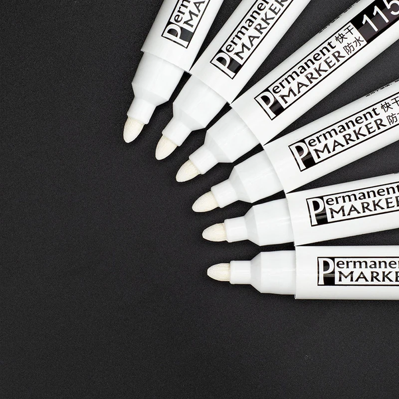 

1Pc Oil Permanent Marker Pens Craftwork Supplies Waterproof Oil Permanent Marker Pens White Color Painting Drawing Glass