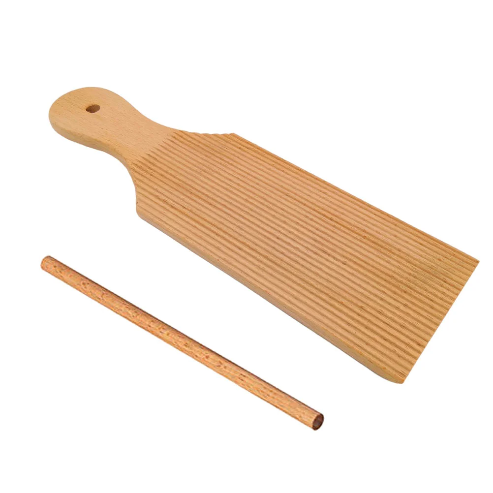 

1 Set Gnochi Rolling Board Pasta Rolling Board Tortellini Cavarola Roller Natural Gnocchi Boards Paddle