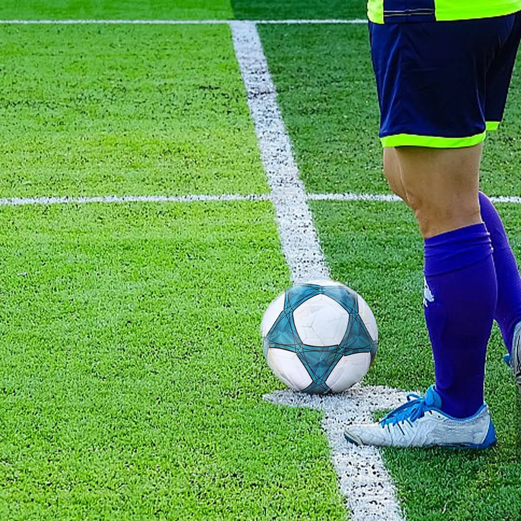 Профессиональный футбольный мяч размер 4 5 желто-синий гол тренировочный для