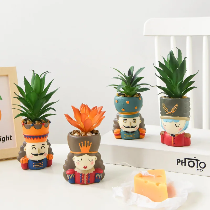 

1pc Cute Cartoon Flower Pot Ceramic Succulent Pot Animal Decorative Desktop Flowerpot Fairy Garden Home Garden Decoration
