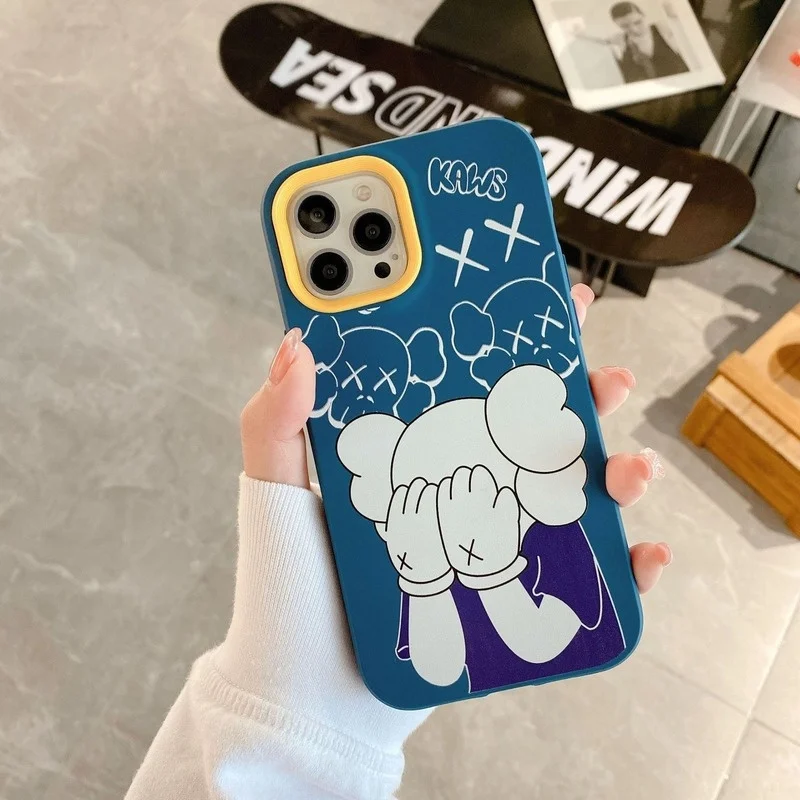 

XX Fashion Facepalm Bear Phone Case Cover for IPhone 7 8 Plus 11 12 13 Pro X XR XS Max Shockproof Case for IPhone 13 Cases