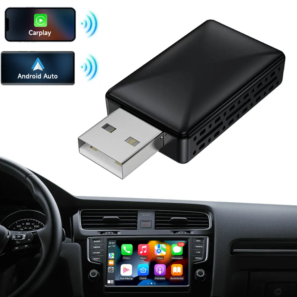2 в 1 беспроводной адаптер Carplay Android Авто умный USB-ключ Plug and Play для Havel Kia Volvo Audi VW Hyundai