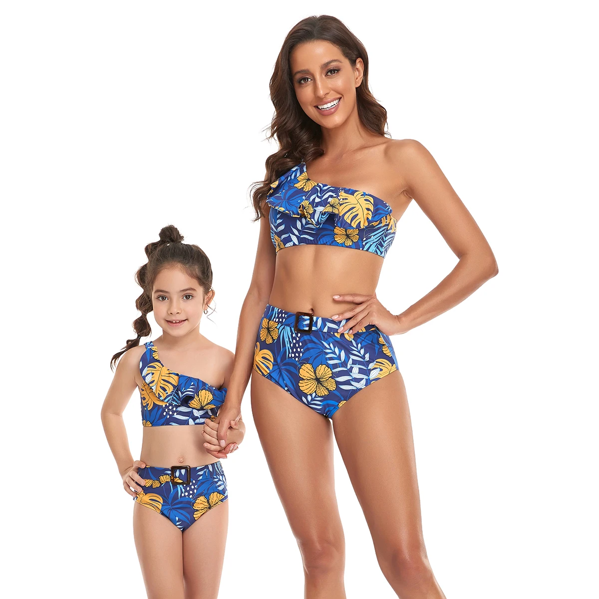 

Print Low-Rise Bikini Sets Swimsuit Women Sexy Parent-Child Two-Pieces Swimwear 2022 New Beach Bathing Suits